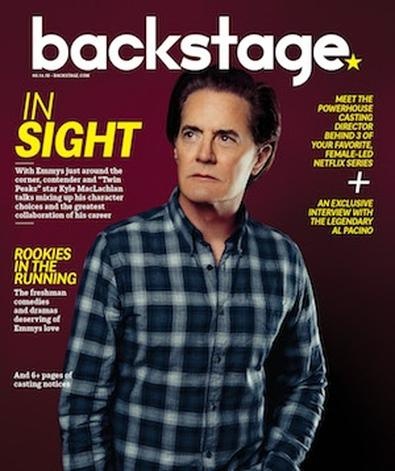 Kyle MacLachlan on Backstage Magazine Cover, Photo by Emily Assiran, June 2018