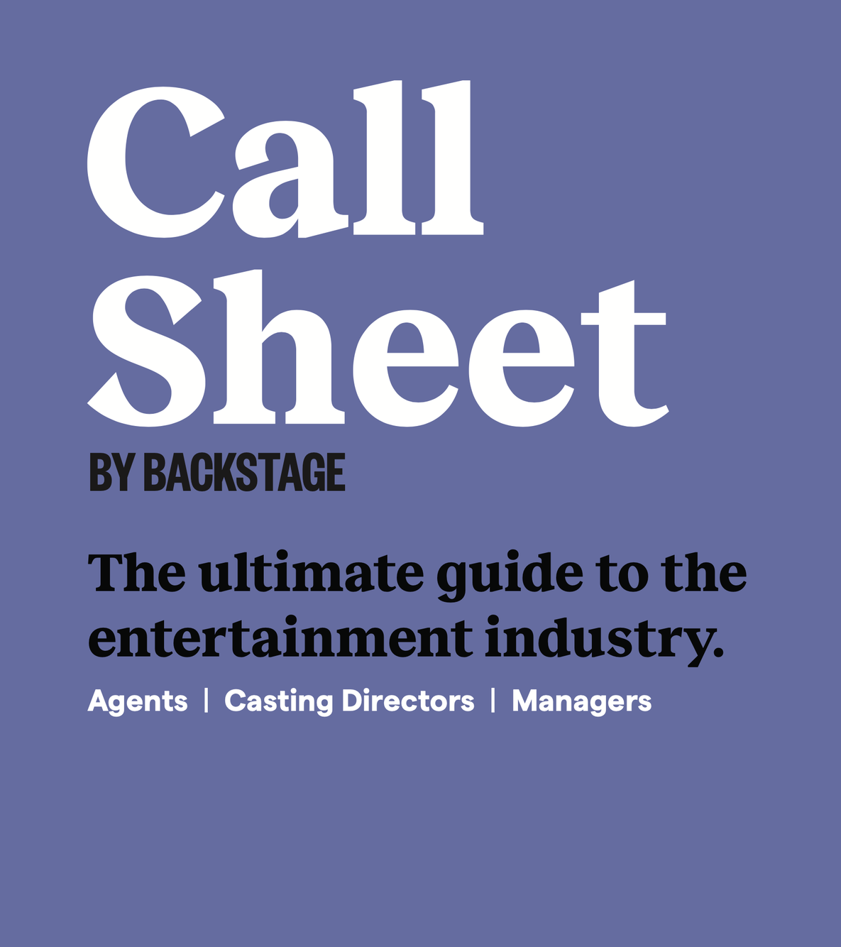 Call Sheet The Entertainment Industry Resource Directory