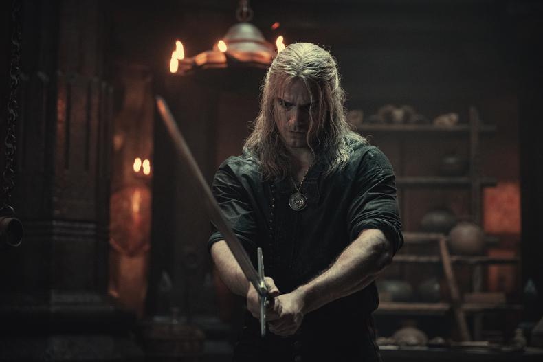Geralt of Rivia holding a sword