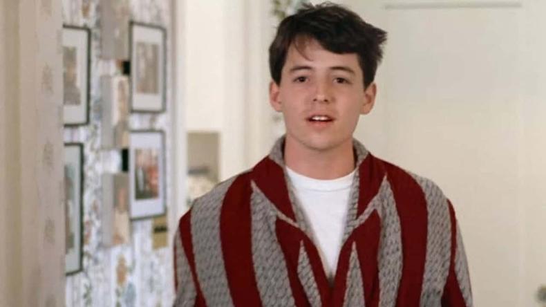 Character addressing the audience in 'Ferris Bueller's Day Off'