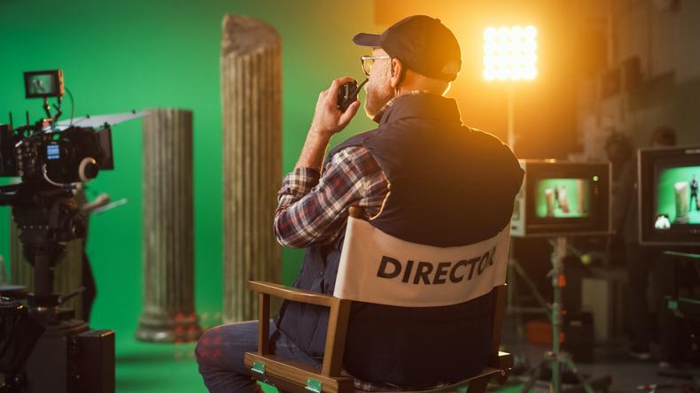 Man in the director's chair