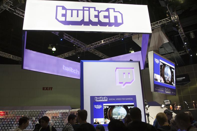 Twitch booth at a convention