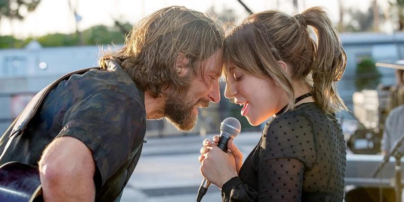 Bradley Cooper and Lady Gaga in “A Star is Born”