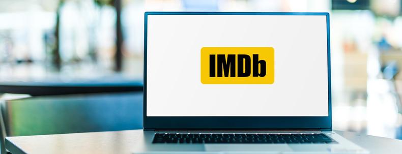 IMDb on laptop