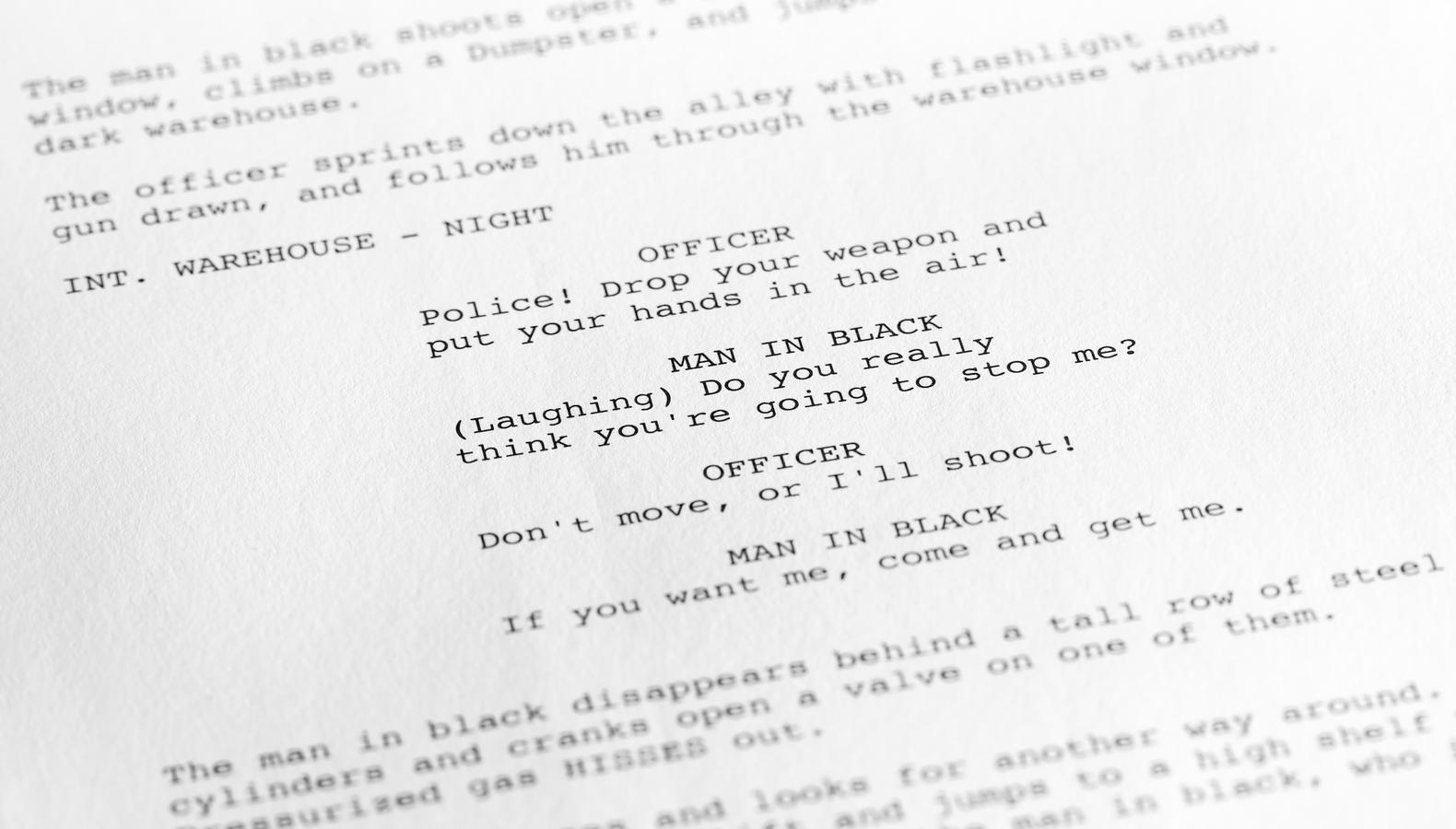 A compelling screenplay for your movie, TV script, short film