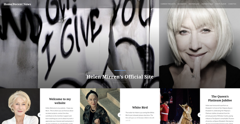 Helen Mirren's website