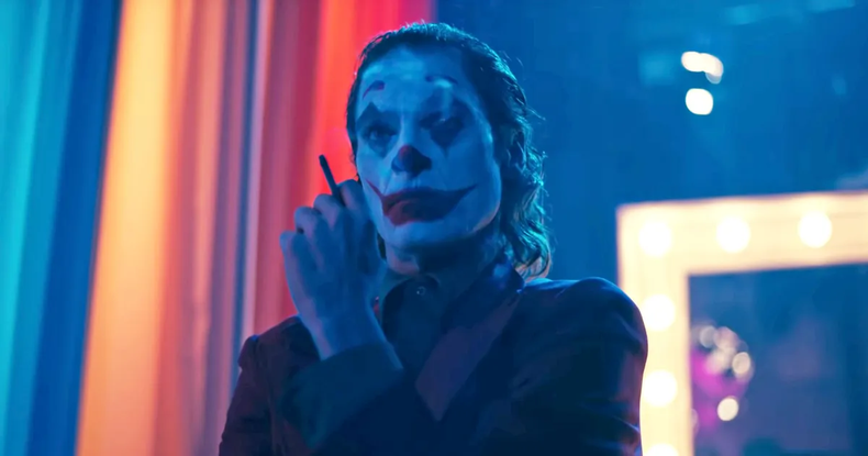 Joker holding a cigarette