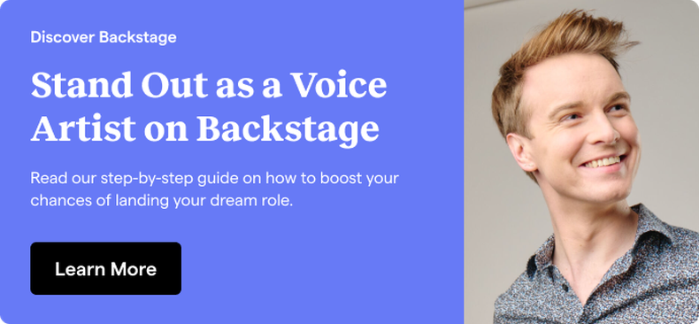 Stand out as a voice artist on Backstage
