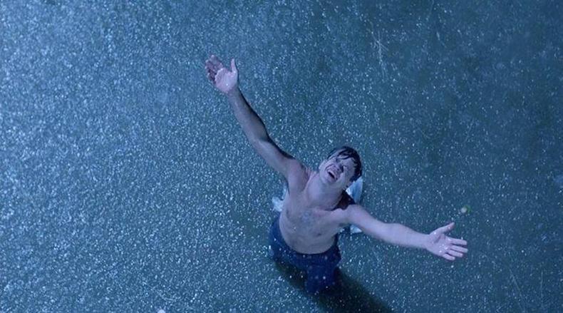 High-angle shot from 'The Shawshank Redemption' 