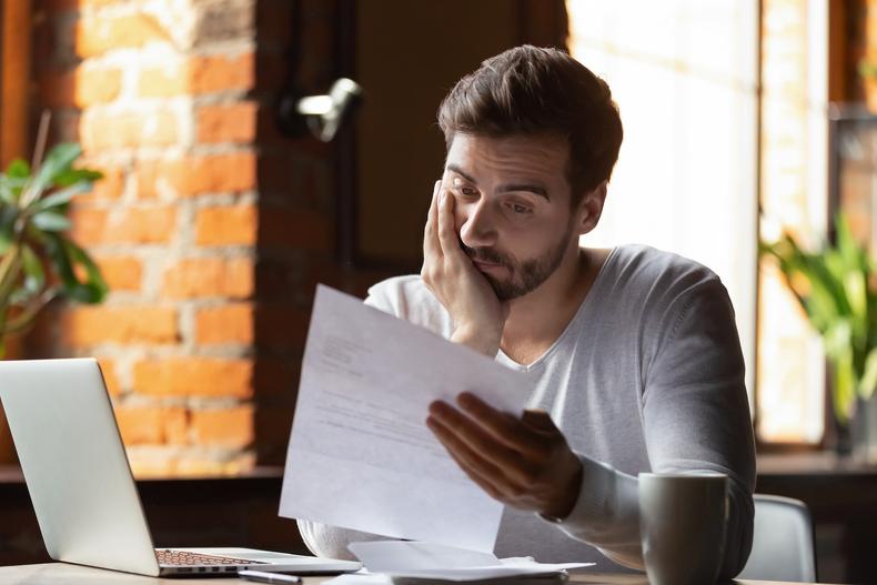 Man studying a script