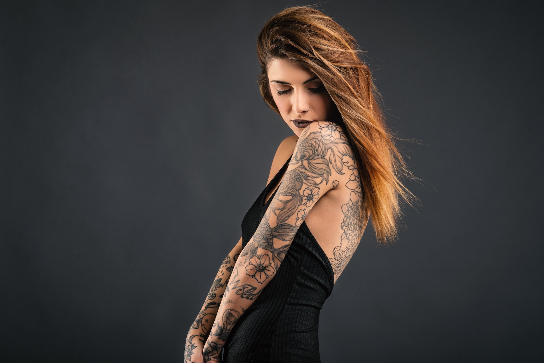 Old Woman with Body Covered in Tattoos Free Stock Photo | picjumbo