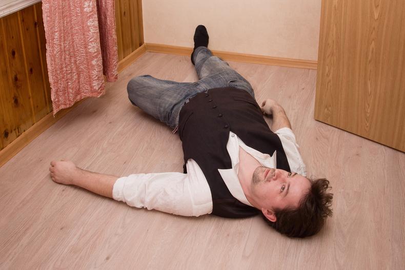 Man laying on the ground