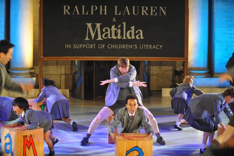 Child actors performing in 'Matilda'