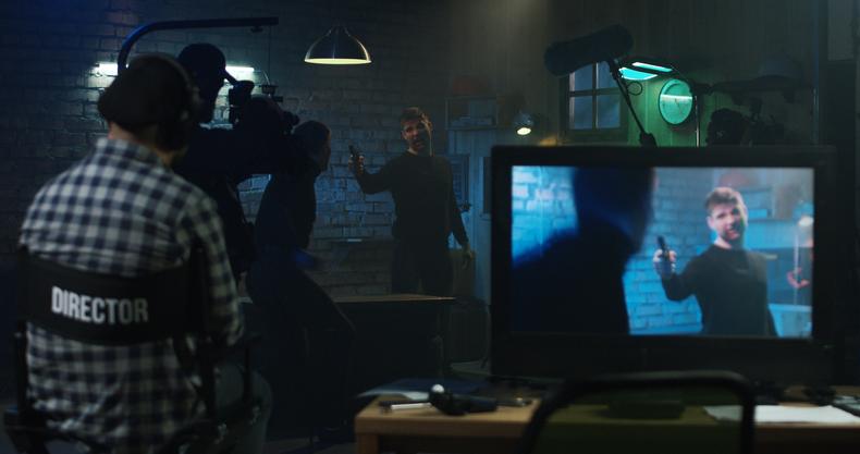 Actor on set