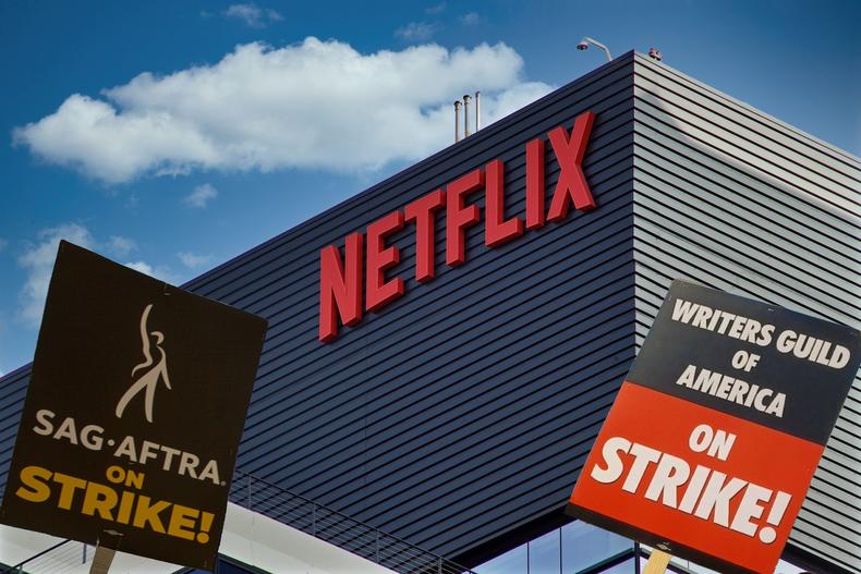 WGA and SAG-AFTRA strike at Netflix
