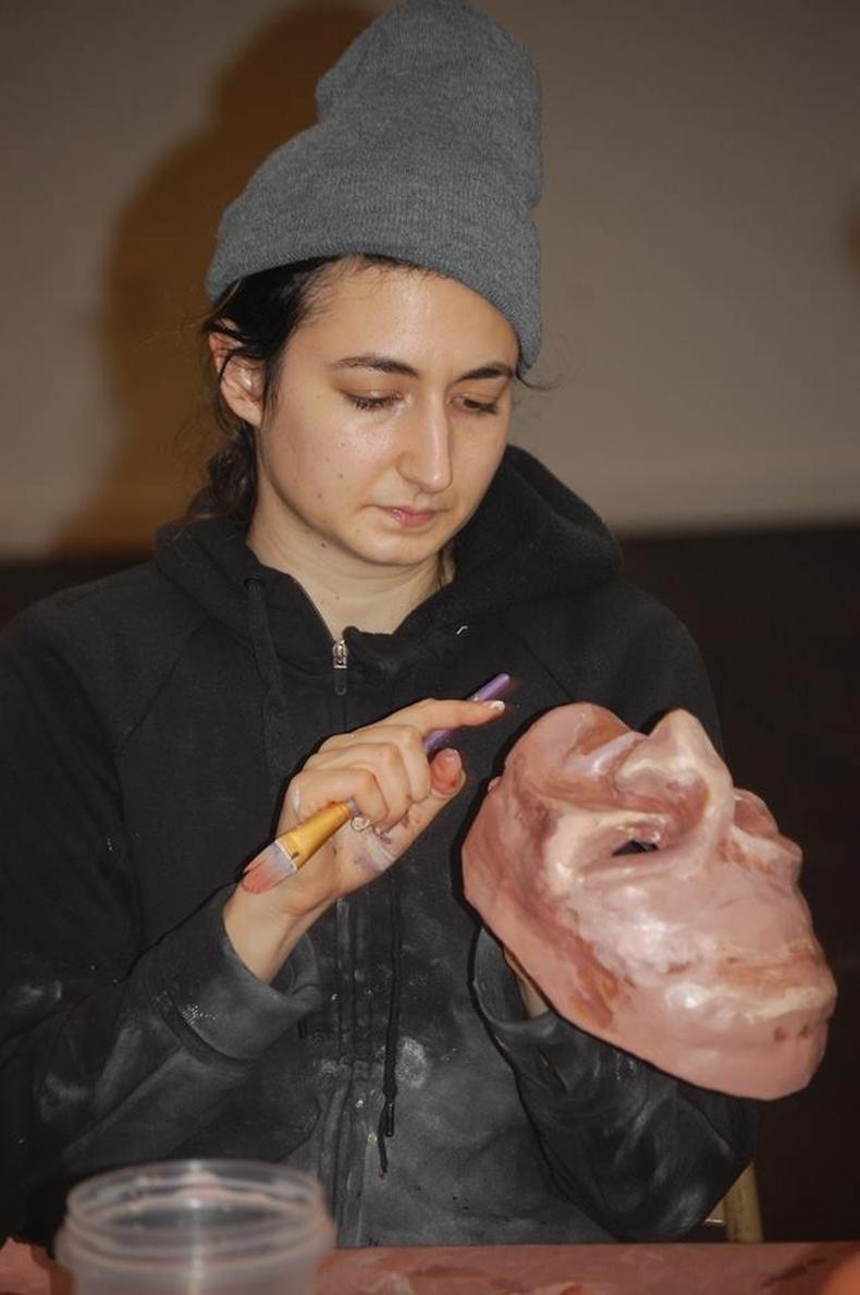 Mask making at PigIron School COURTESY Johanna Kasimow