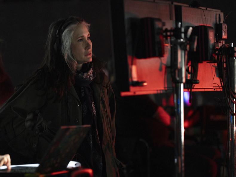 Showrunner/Writer/Director/ EP Issa López on the set of True Detective: Night Country