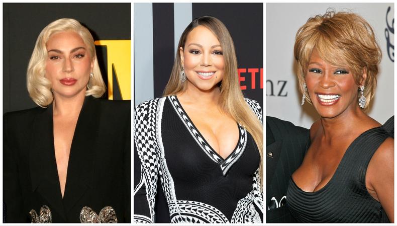 Lady Gaga, Mariah Carey, Whitney Houston