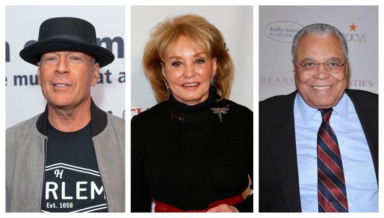 Bruce Willis, Barbara Walters, James Earl Jones