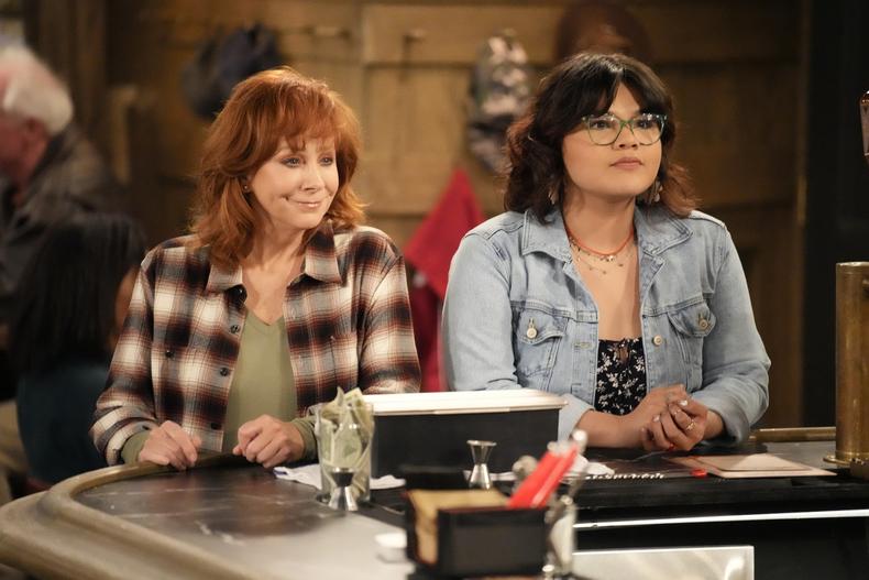 Reba McEntire and Belissa Escobedo on "Happy's Place" 