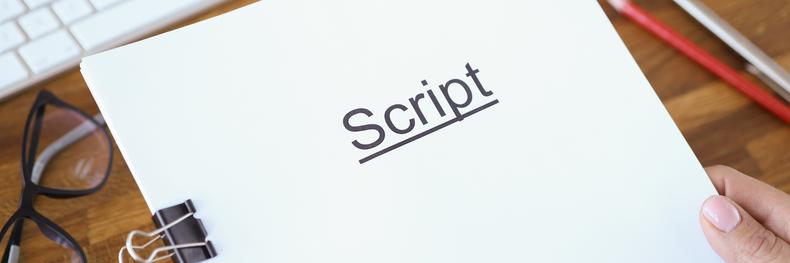 actor holding script