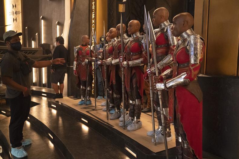 Ryan Coogler on the set of &ldquo;Black Panther: Wakanda Forever&rdquo; Credit: Eli Ad&eacute;