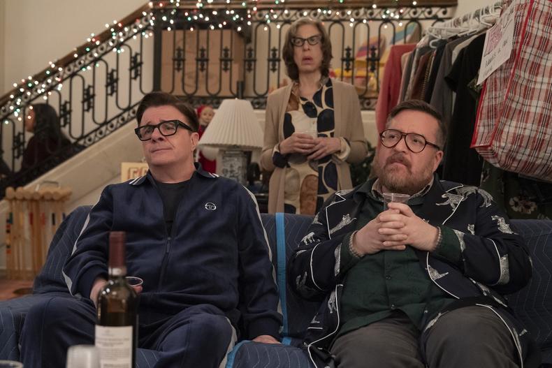 Nathan Lane, Jackie Hoffman, Michael Cyril Creighton in Only Murders in the Building