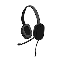 Drawing of a headset