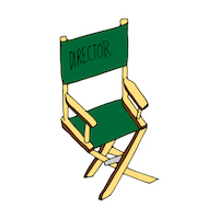Drawing of a director's chair