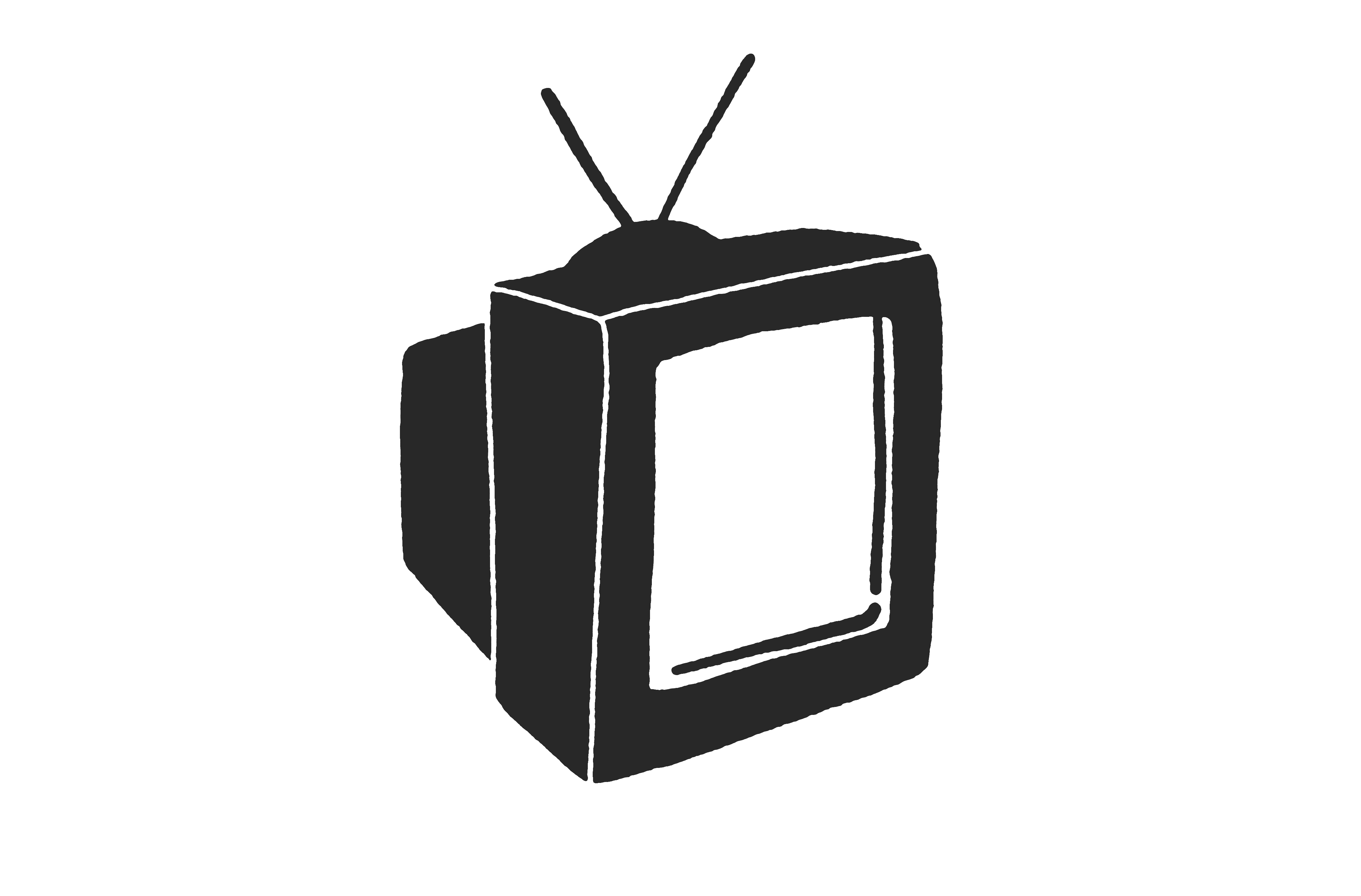 Drawing of television set