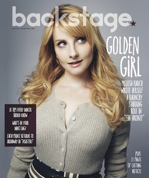 Melissa Rauch on the cover of Backstage