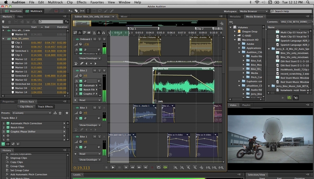 Editing audio in adobe audition