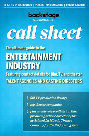 New in Call Sheet: Agents, Casting Directors, TV Productions, and Theaters